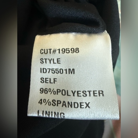 Tadashi Collection Evening Black Satin Ruched Dress - Size 8 - Picture 4 of 4